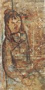 Amedeo Modigliani Femme assise tenant un verre (mk39) oil painting on canvas